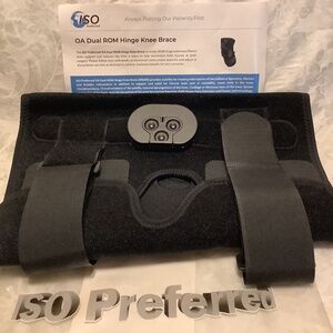 ISO Preferred OA dual ROM hinge knee brace universal size left or right support
